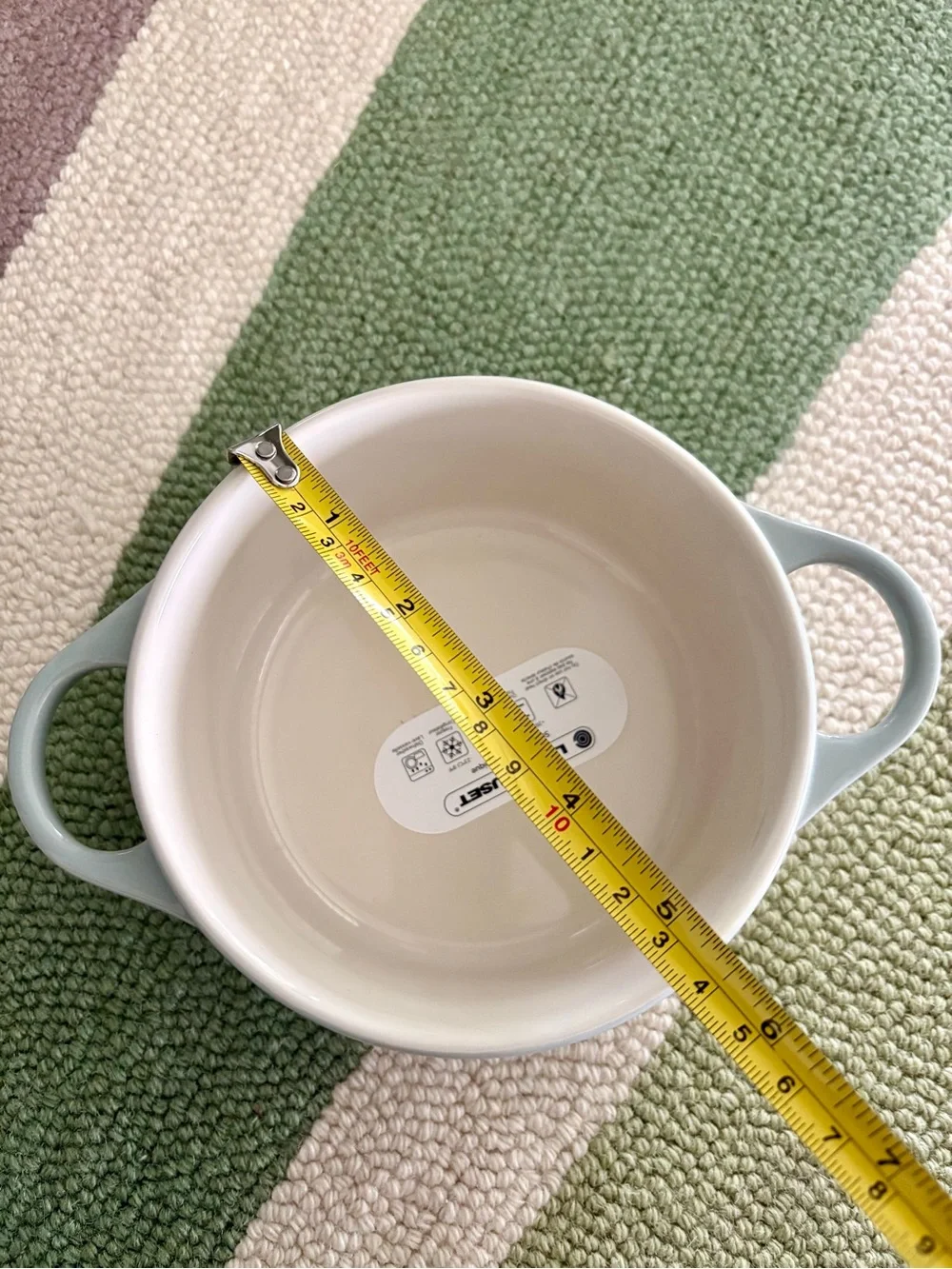 Le Creuset Pistache 24 ounce Round Cocotte & Straight Wall Ramekin